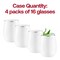 White with Silver Elegant Stemless Plastic Wine Glasses - 12 oz. (64 Glasses)